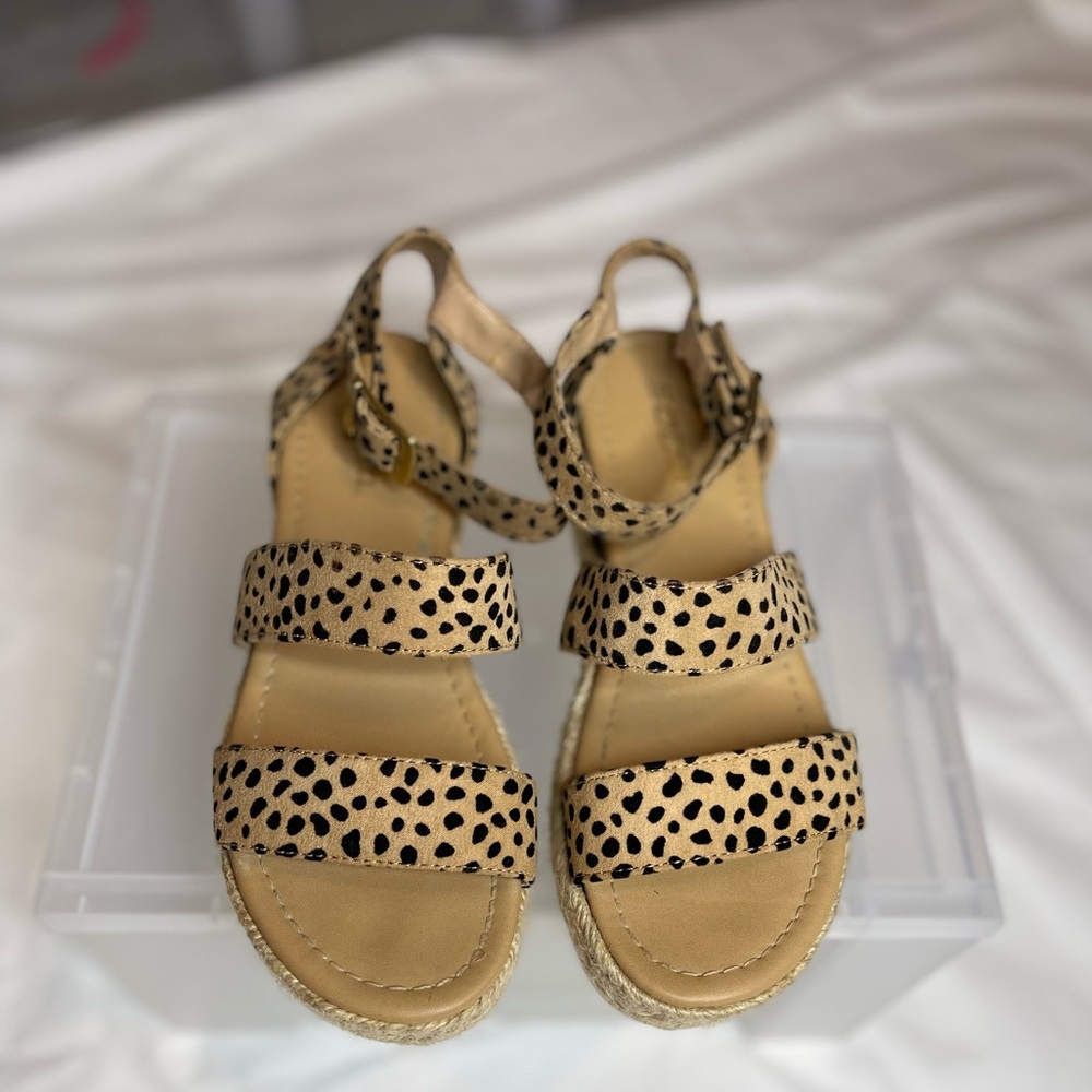 Leopard women’s espadrille platform sandal